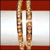 White Stone Bangle with pearls -921 (2 Bangles) - Click here to View more details about this Product
